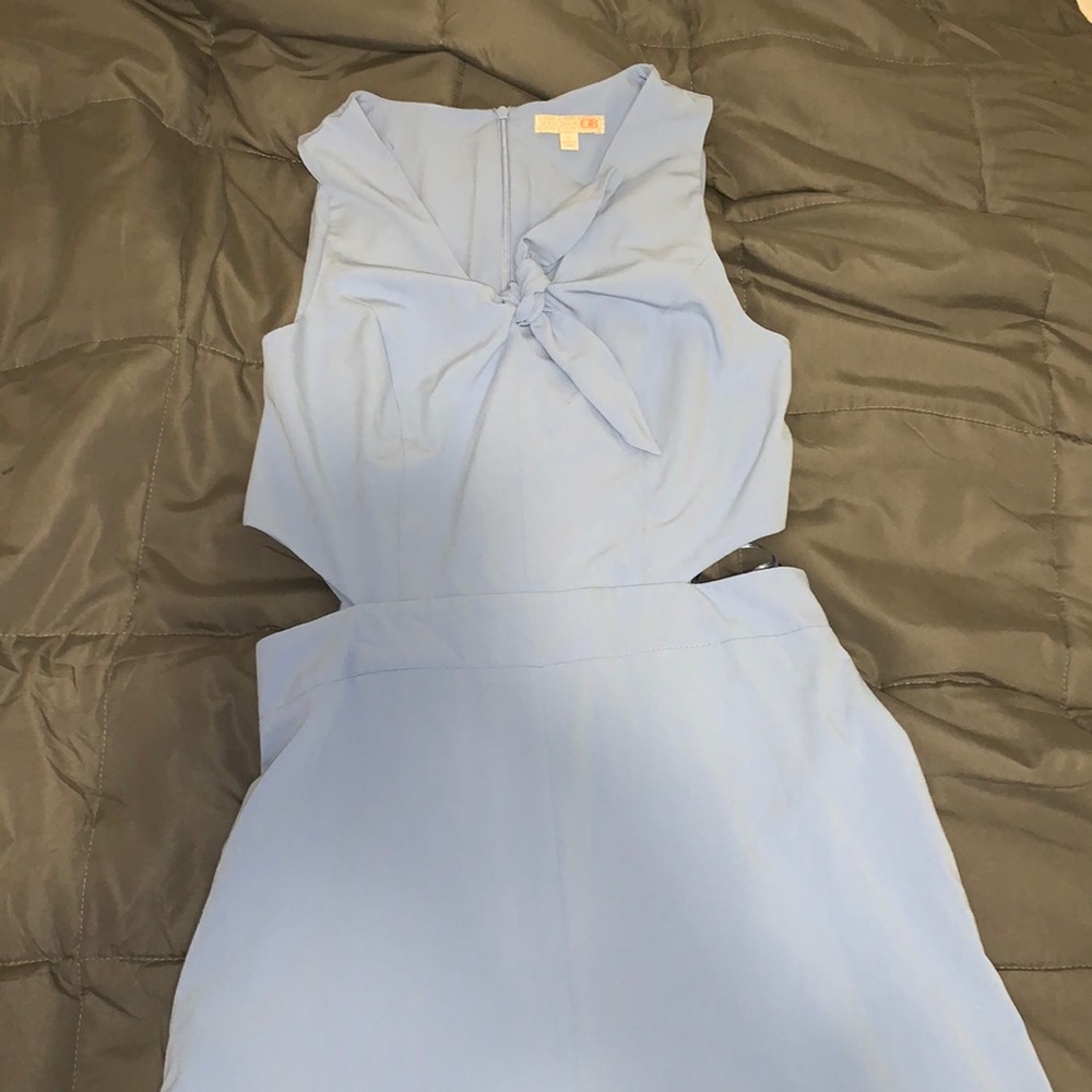 Baby blue jumpsuit!